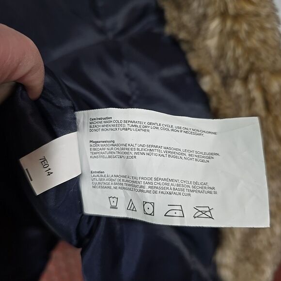 Halifax Fur Lined Parka Coat Lg Pennylane Jacket Full Zip Ski Winter Hooded Cozy - Picture 13 of 14